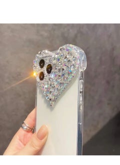 Excefore Compatible with iPhone 13 Pro Max case,Luxury Bling Rhinestone 3D Diamond Love Case Glitter Sparkle Soft Silicone TPU Case Cover for Women Girls  - Image 4