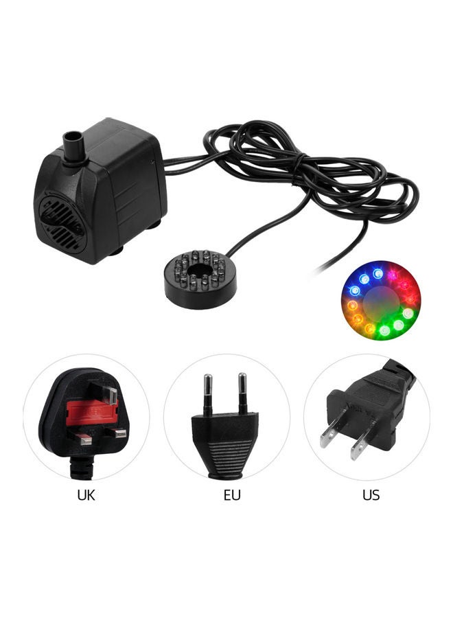 Loquat Submersible Water Pump With 12 LED Light Black - Image 3