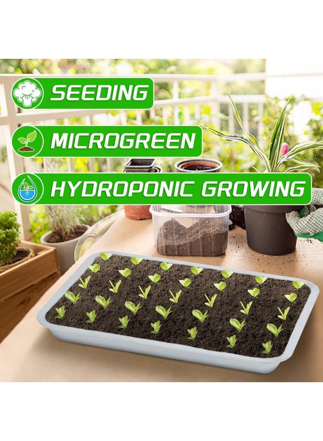 WBCBEC Stainless Steel Plant Trays, Multi-Purpose Tray for Indoor Outdoor Plants Stainless Steel Sprouting Trays Stainless Steel Seed Sprouting Kit Seed Sprouter Tray Seed Starting Trays (6PCS) - Image 4