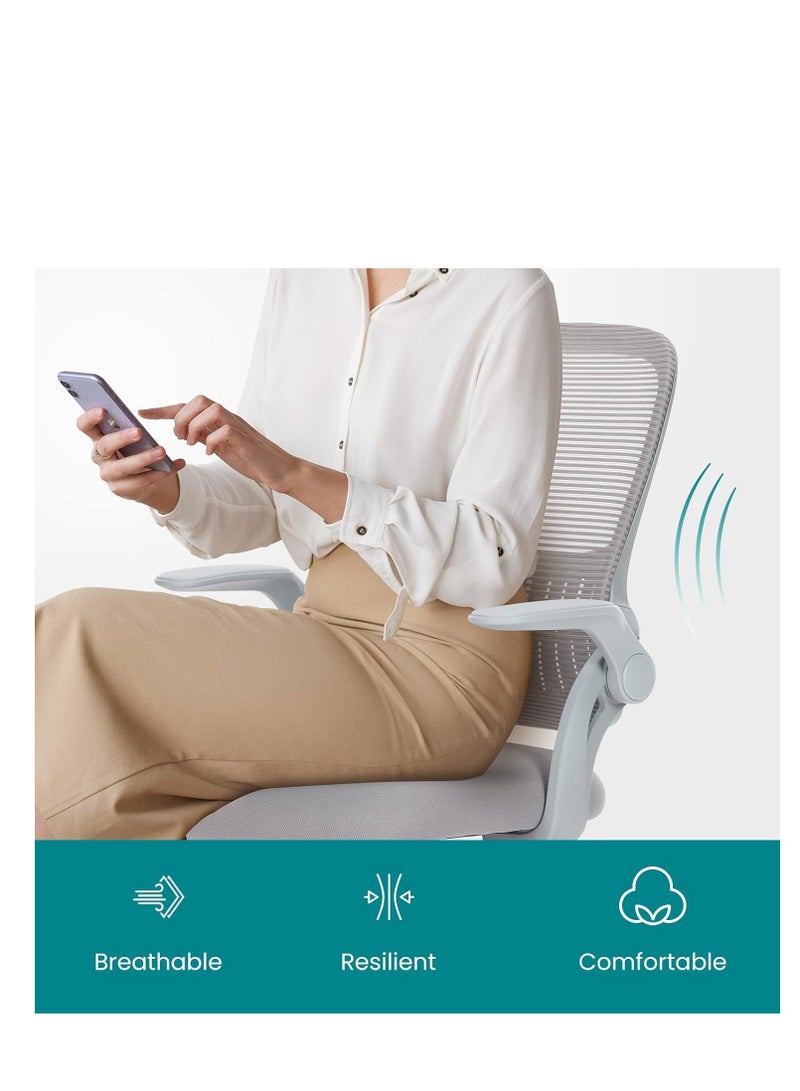 بينغ جنرال كرسي مكتب مريح، كرسي مكتب شبكي قابل للتنفس، كرسي ألعاب شبكي عالي الظهر مع مساند ذراع قابلة للطي - Image 4