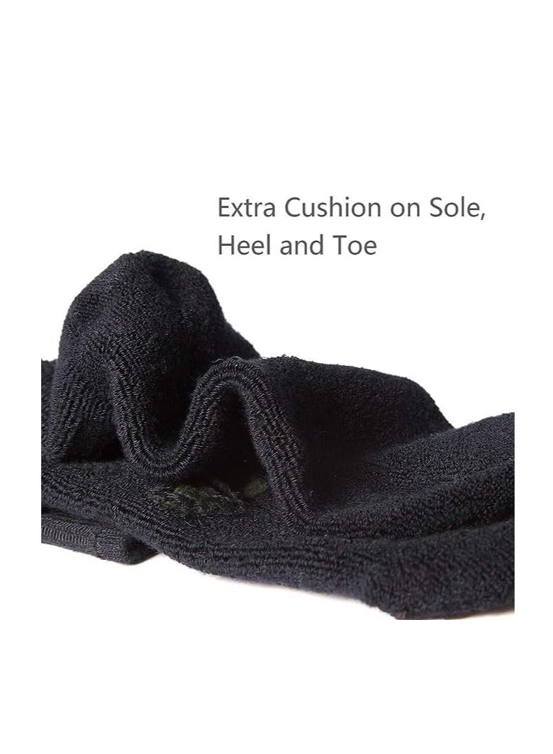 DIAMOND TOE 6 أزواج من جوارب المناشف القطنية للرجال - حجم مجاني مريح - مادة فائقة النعومة - مقاس الاتحاد الأوروبي 40-46 (متعدد 6 أزواج - أسود اثنان، كحلي-أبيض-بيج-رمادي واحد) - Image 4