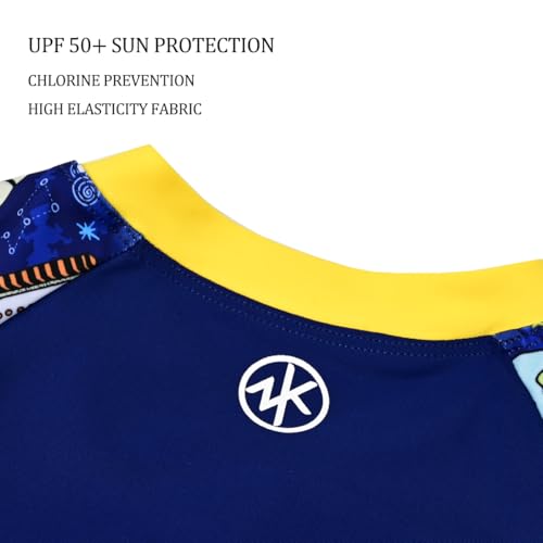 karrack Boys One Piece Rash Guard Swimsuit Kid Water Sport Long Sleeve Zip Swimsuit UPF 50+ Sun Protection Bathing Suits Deep Purple - Image 5