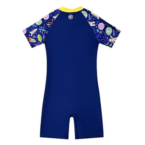 karrack Boys One Piece Rash Guard Swimsuit Kid Water Sport Long Sleeve Zip Swimsuit UPF 50+ Sun Protection Bathing Suits Deep Purple - Image 2
