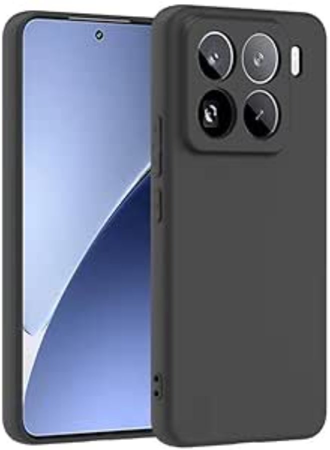 Protective Cover For  Xiaomi 15 , Slim Fit Soft Back TPU Case Flexible Silicone Cover Compatible For Xiaomi 15 - Black