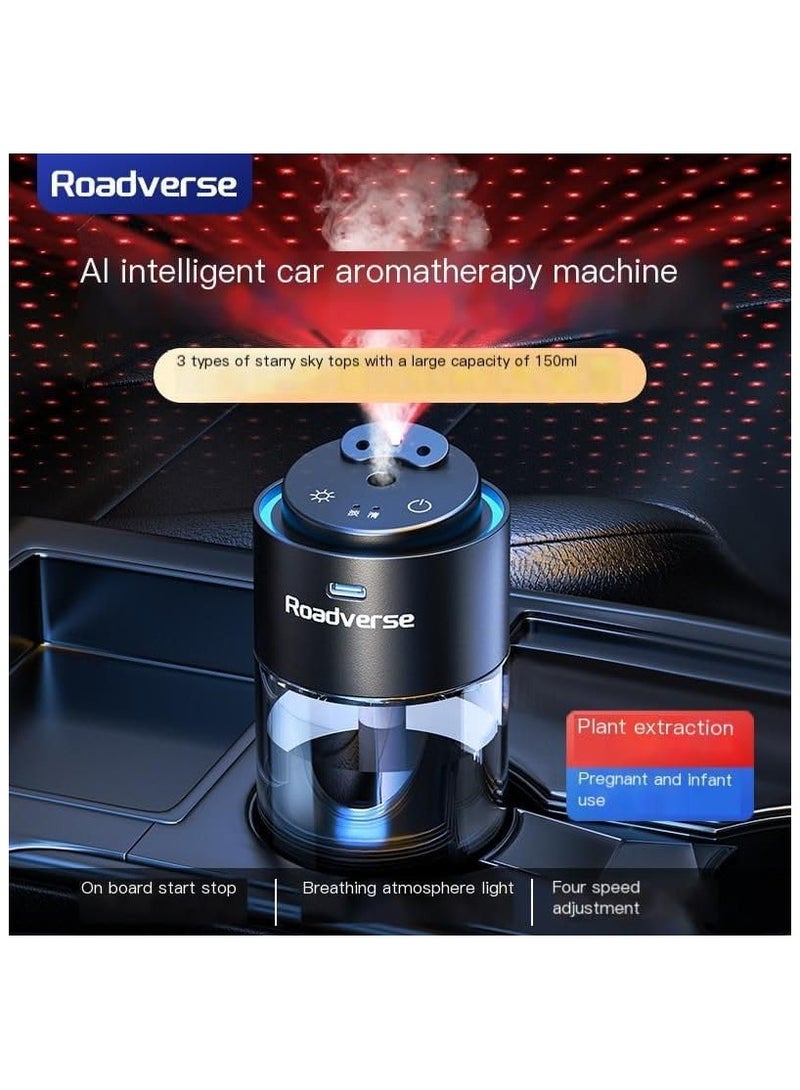 BlueFire Roadverse L1 Smart Car Air Freshener Diffuser with Starry Sky Projection & 7-Color Ambient Light – Ultrasonic Nano Atomization Aromatherapy Humidifier, Long-Lasting 300 mAh Battery, 4 Adjustable Spray Modes, Premium Aluminum Alloy Body, Natural 50ml Alcohol-Free Essential Oil Diffuser – Portable Car Perfume Machine for Fresh, Relaxing & Stylish Driving Experience - Image 4