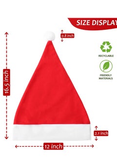SINCHER SINCHER Red hat, short plush hat, 12-piece hat, adult party supplies  - Image 4
