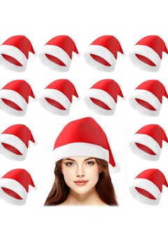 SINCHER SINCHER Red hat, short plush hat, 12-piece hat, adult party supplies  - Image 5