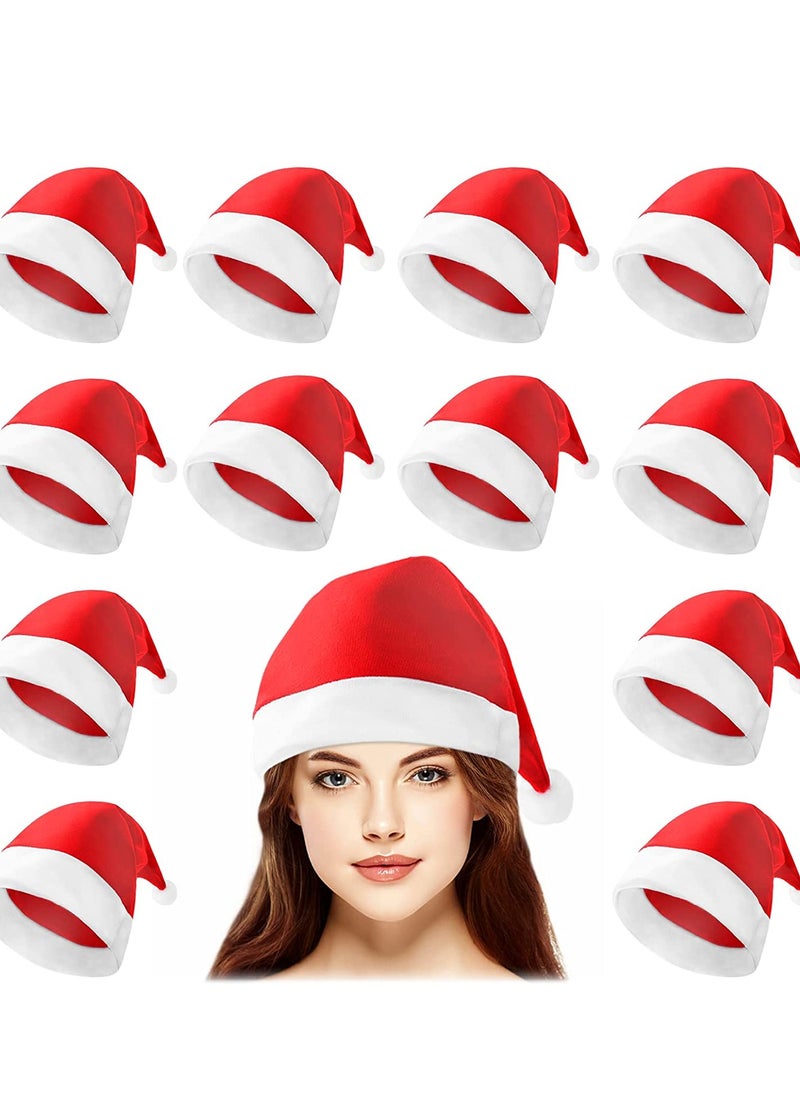 SINCHER SINCHER Red hat, short plush hat, 12-piece hat, adult party supplies  - Image 5
