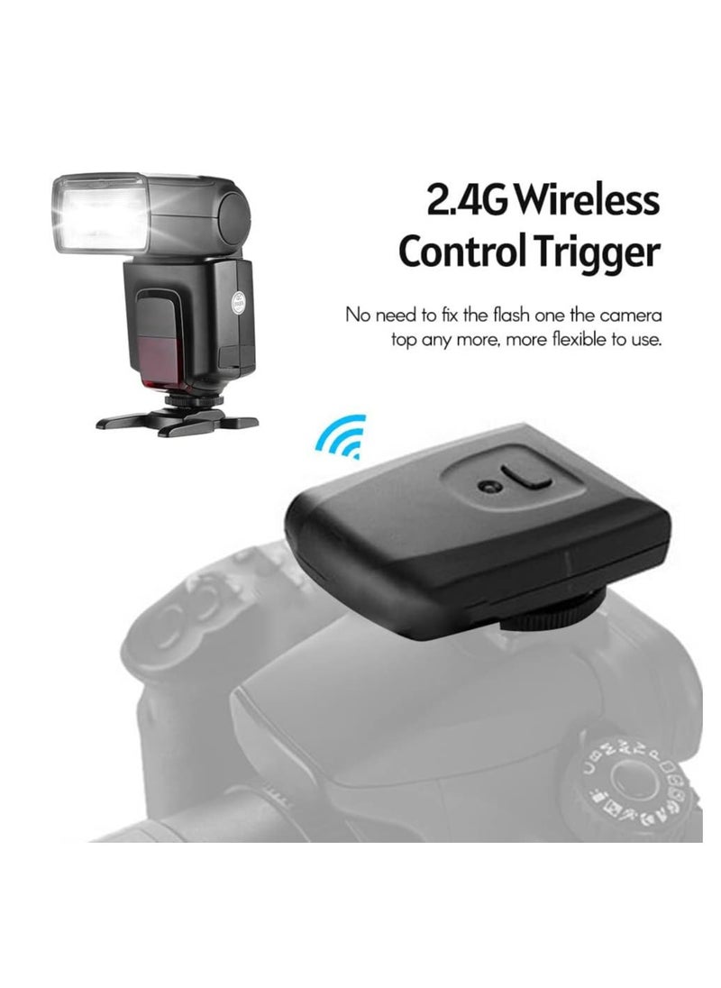Generic TT520ⅡUniversal On-Camera Flash Electronic Speedlite + AT-16 2.4G Wireless Trigger Transmitter Guide Number 33 S1 S2 Modes Replacement for Canon Nikon Pentax  - Image 3