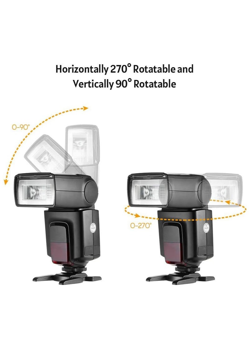 Generic TT520ⅡUniversal On-Camera Flash Electronic Speedlite + AT-16 2.4G Wireless Trigger Transmitter Guide Number 33 S1 S2 Modes Replacement for Canon Nikon Pentax  - Image 4
