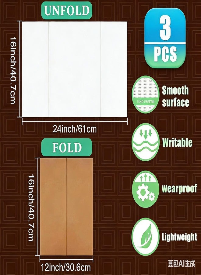JOOLOKT Trifold Poster Board, 24" x 16", White Corrugated Project Boards for Science Fairs, Event Displays, and Business Presentations，School Projects,3-Pack - Image 5