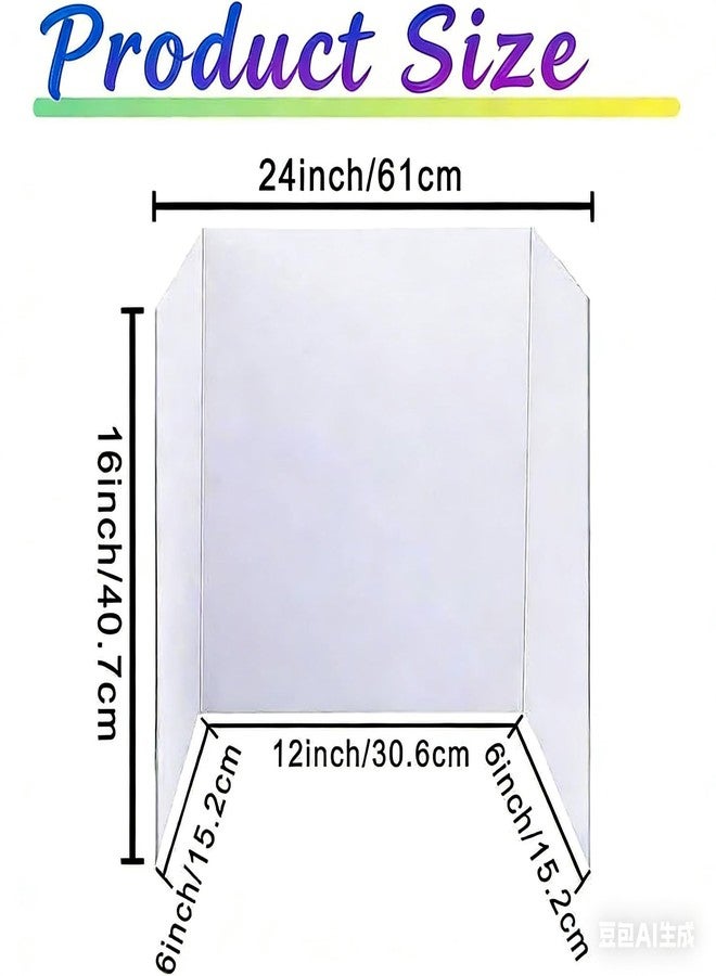 JOOLOKT Trifold Poster Board, 24" x 16", White Corrugated Project Boards for Science Fairs, Event Displays, and Business Presentations，School Projects,3-Pack - Image 2