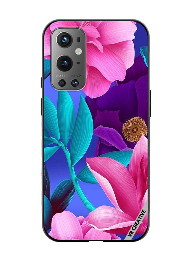 VR CREATIVE Protective Case Cover For OnePlus 9 Pro Flower Design Multicolour - Image 1