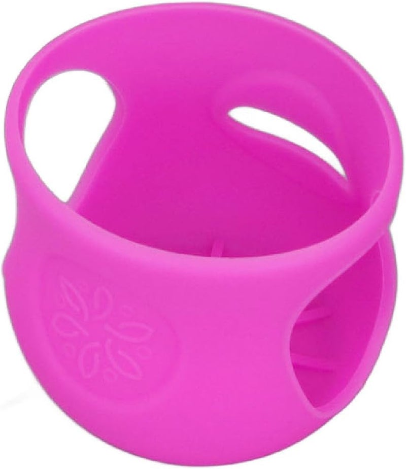 TOPINCN 3 Pack Silicone Sleeves for 4oz Glass Baby Bottles, Food Grade Soft Anti Breakage Baby Bottle Holder Soft Anti Scalding Non Slip Protective Cover, Dishwasher Safe (White+Pink+Purple) - Image 5