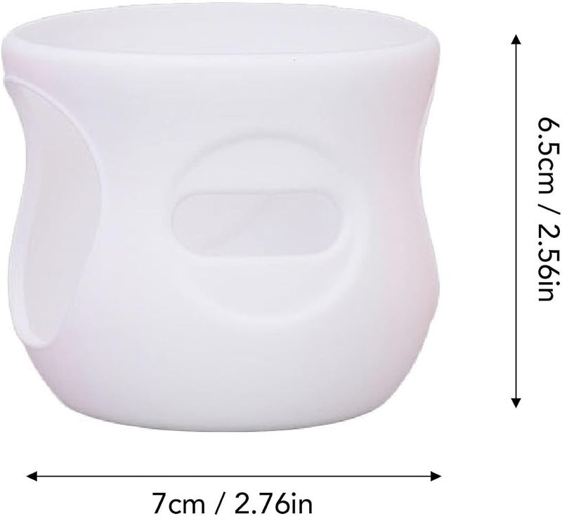 TOPINCN 3 Pack Silicone Sleeves for 4oz Glass Baby Bottles, Food Grade Soft Anti Breakage Baby Bottle Holder Soft Anti Scalding Non Slip Protective Cover, Dishwasher Safe (White+Pink+Purple) - Image 3