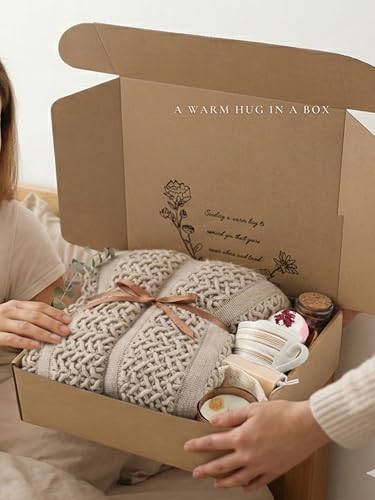 CASTATEO Cozy Self Care Package for Women – Warm & Comforting Thinking of You Gift Box for Birthday,Bes Friend Gift, Get Well Soon/Bereavement/Condolence/Farewell Gift, Sympathy /Encouragement gift(TAN) - Image 2