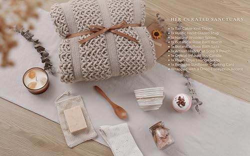 CASTATEO Cozy Self Care Package for Women – Warm & Comforting Thinking of You Gift Box for Birthday,Bes Friend Gift, Get Well Soon/Bereavement/Condolence/Farewell Gift, Sympathy /Encouragement gift(TAN) - Image 3