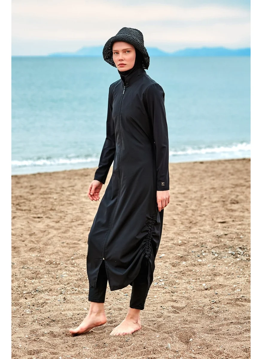 مارينا Parachute Black Fully Covered Hijab Swimsuit M2415