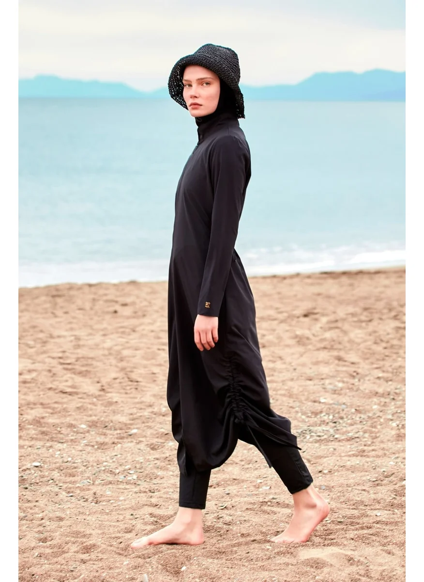 مارينا Parachute Black Fully Covered Hijab Swimsuit M2415