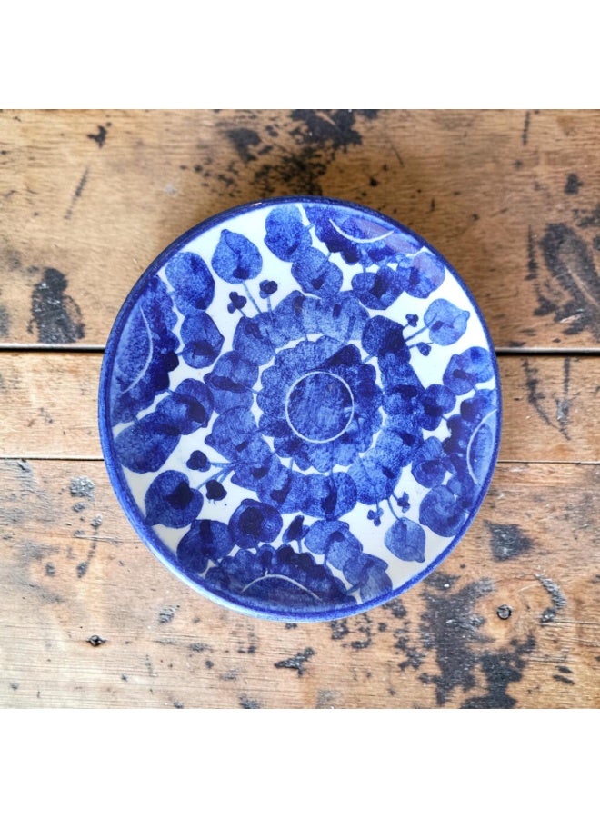 color zone pottery A hand-painted ceramic and porcelain plate, suitable for decoration and serving food. Microwave, dishwasher, and oven safe. Lightweight and scratch-resistant. 17 cm - Image 2