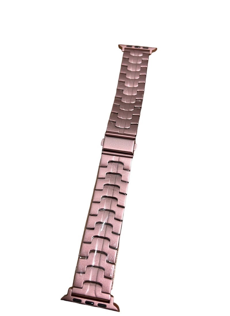 Watch - Titanium Folding Buckle Band for Apple Watch Ultra and Ultra 2 for Men and Women 49mm Series 9/8 - Pink, Size 49mm - Image 1