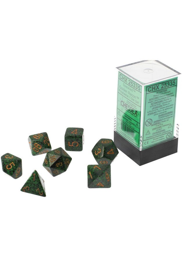 Chessex Chessex Speckled® Polyhedral Golden Recon™ 7-Die Set - Image 5