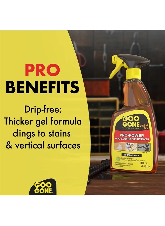 Goo Gone Pro-Power Spray Gel Adhesive Remover - 24 Ounce (2 Pack) - Surface Safe, Great Cleaner, No Harsh Odors, Removes Stickers, Can Be Used On Tools  - Image 3
