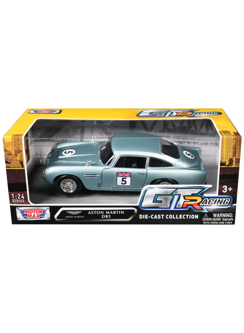 Motormax Aston Martin DB5 RHD #5 Die-Cast Model Car â€“ GT Racing Series, 1:24 Scale - Image 4