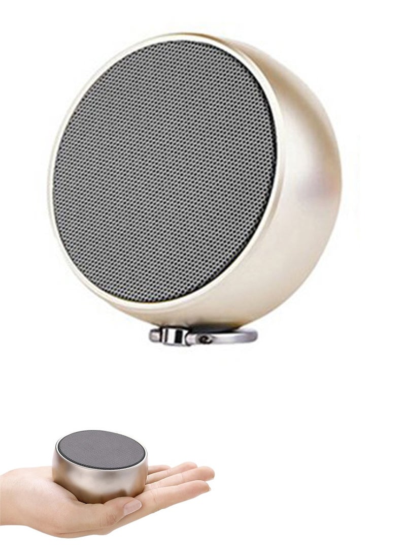 QUTOOB Mini Bluetooth Speakers, Pocket Size Bluetooth Speaker Portable Wireless with Loud Stereo Sound, Rich Bass,TF Card Port, Metal Body Mini Wireless Speaker for iPhone, Android, Laptop, MacBook, etc  - Image 1