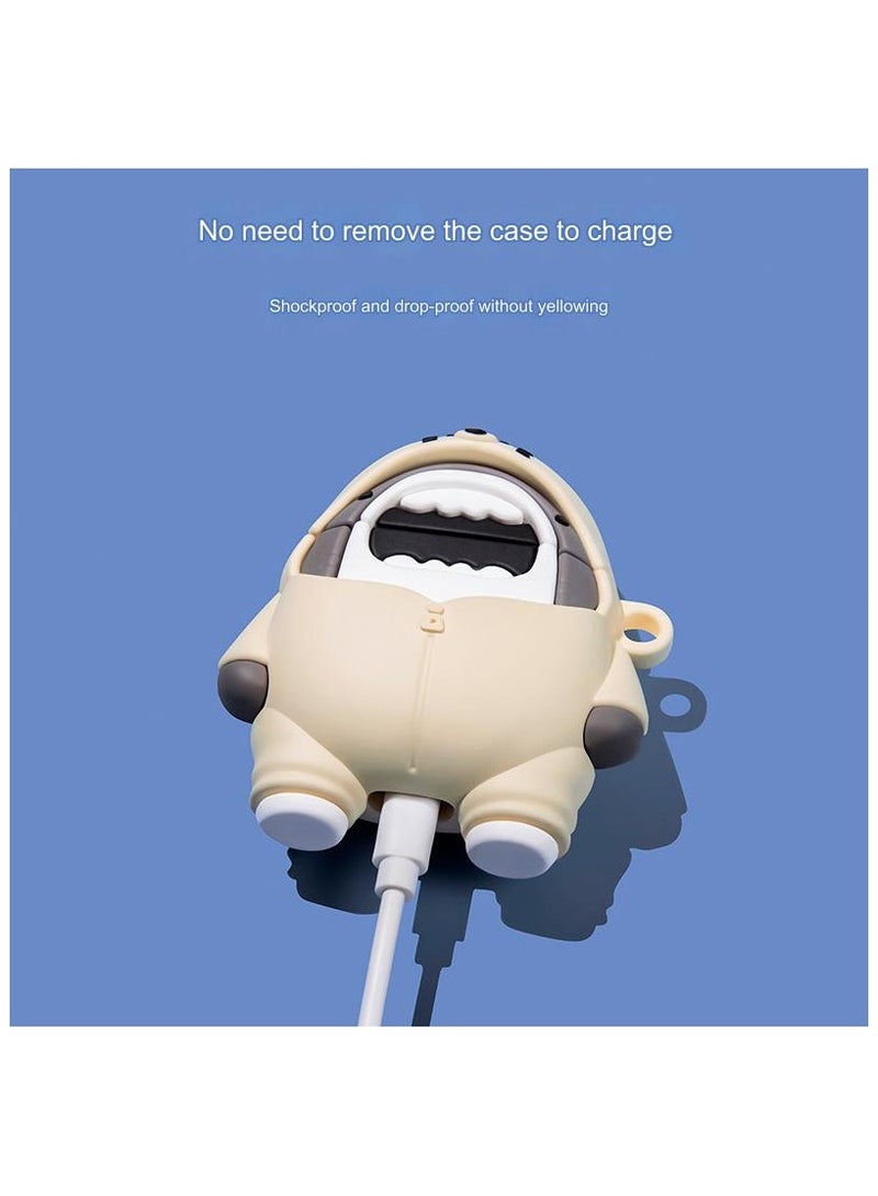 New Apple headphone case protective case, second-generation AirPods Pro 2, niche raincoat, shark cute cartoon - Image 5