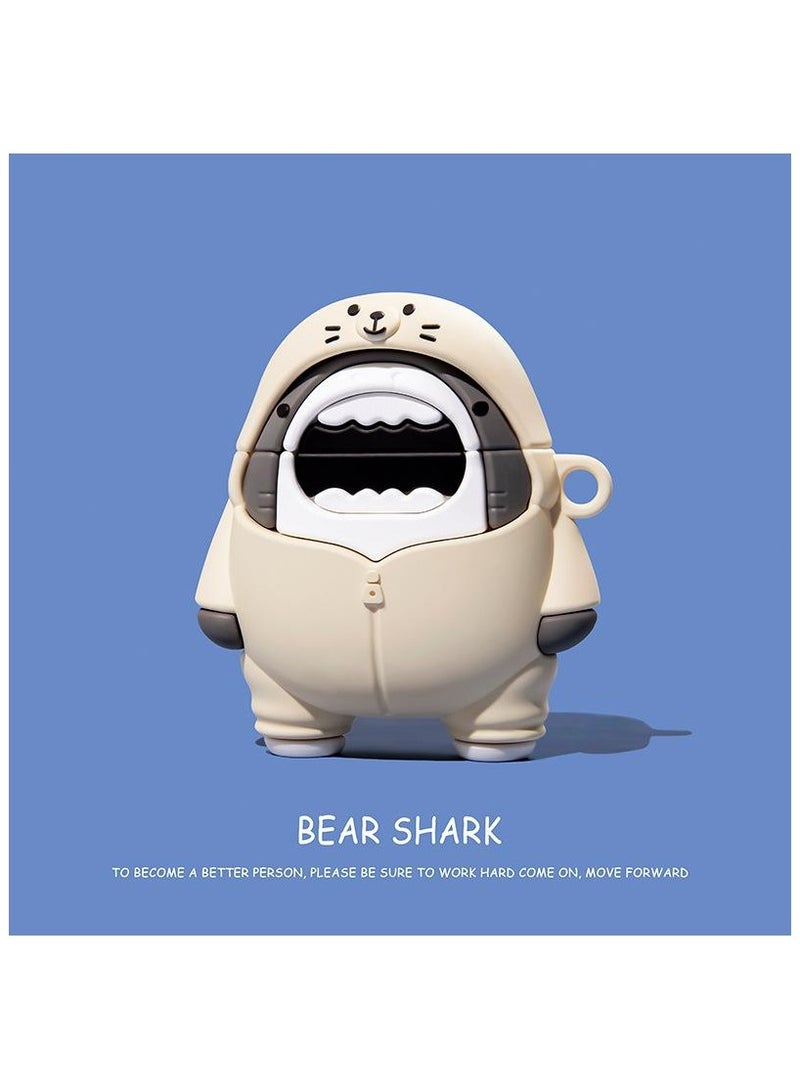 New Apple headphone case protective case, second-generation AirPods Pro 2, niche raincoat, shark cute cartoon - Image 2