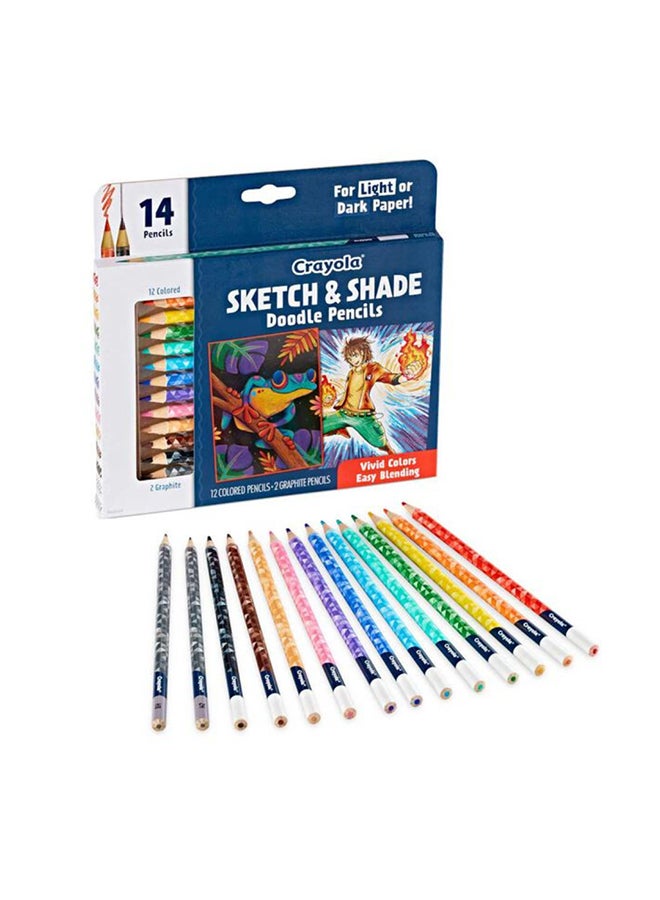 Crayola Sketch and Shade Doodle Pencils, 14 count - Image 1