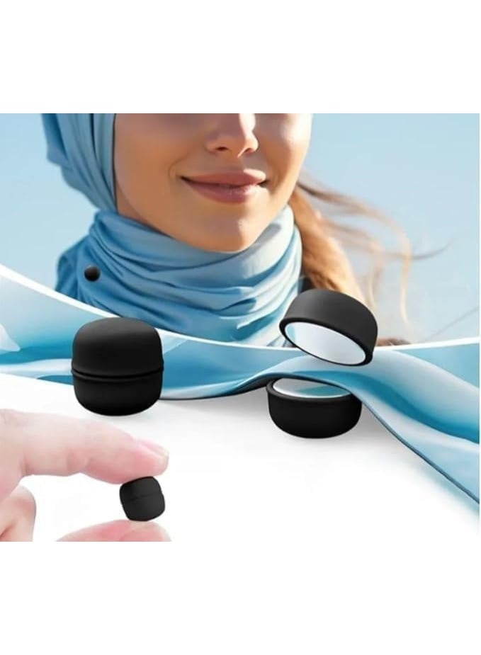 Magnetic Hijab Pins, Multicolor , Metal Scarf Magnets with Engraved Design, Strong Hold, No-Damage, 2 Piece Set - Image 3