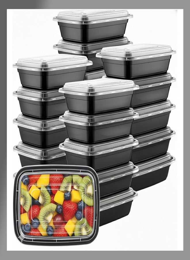 Pokanic Meal Prep Containers [10 Set] 24 oz with Lids, 1 compartment, Stackable, Reusable, Leakproof, Food Safe, Microwave, Freezer & Dishwasher Safe for Food Prep Storage Bento Box (10 Set, 24 oz) - Image 1