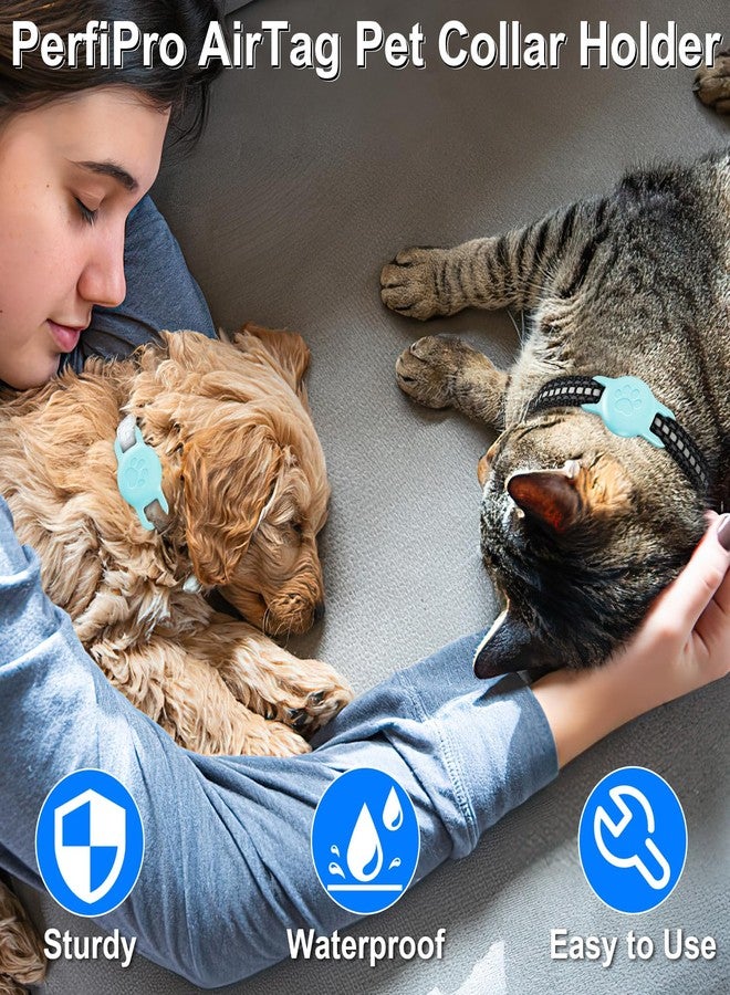 PerfiPro 2Pack Airtag Holder, IPX8 Waterproof Airtag Holder for Small Dog & Cat Collars, Silicone Mount for AirTags Within 1/2 inch Collars - Image 2