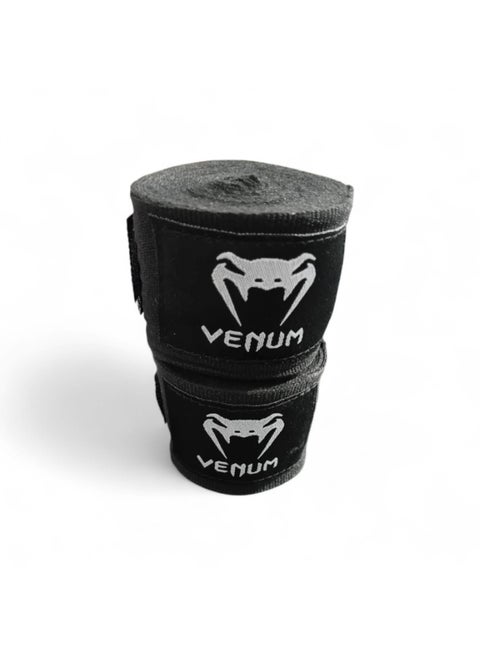 ​أربطة يد للملاكمة والفنون القتالية من Venum - حماية ممتازة للمعصم والمفاصل -5 m- أسود