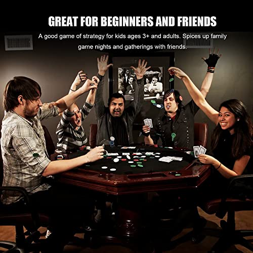 CUNHUY 11.5 Gram Bulk Chip Accessories, 10 Pcs Professional Poker Chip, Casino Poker Chips, Clay Composite Casino Poker Chips for Casino Card Games Texas Holdem Blackjack Gambling (Green) - Image 5