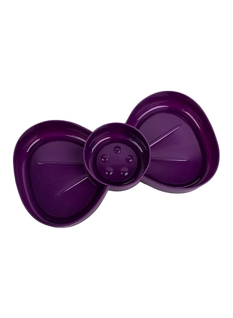 أم بي طبق تسالي بلاستيك على شكل فيونكة مقسم الى ثلاثة اجزاء قد يتغير اللون - Image 2