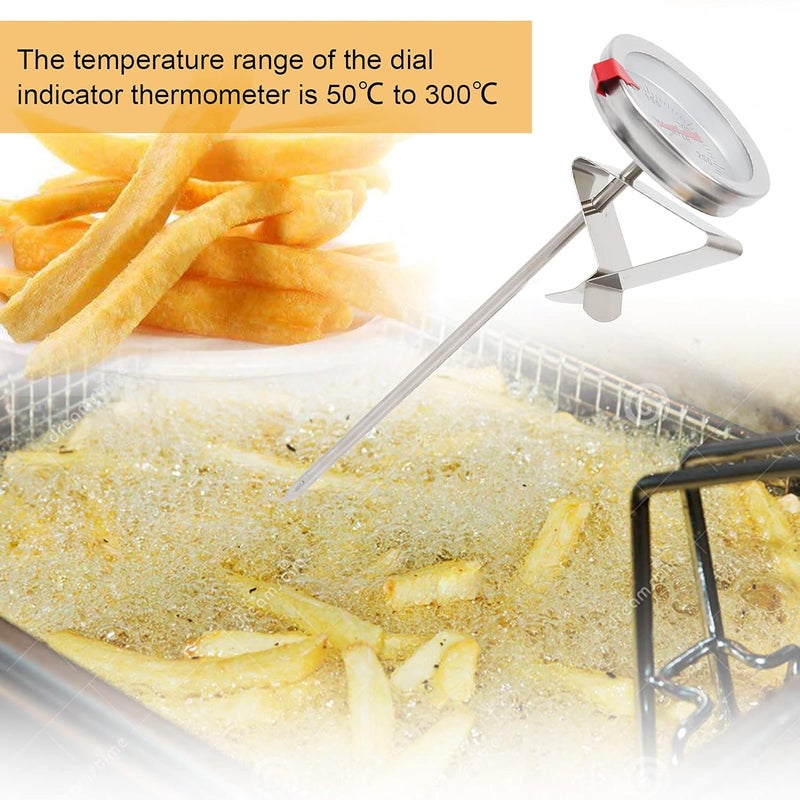 Ejoyous Stainless Steel Fry Thermometer, 50℃ to 300℃ Stainless Steel Roasting Thermometer Frying and Grilling Deep Fry Thermometer - Image 4