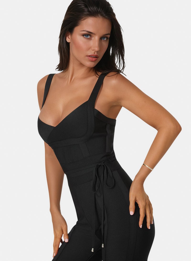bebe Bandage Knit Sleeveless Catsuit - Image 3