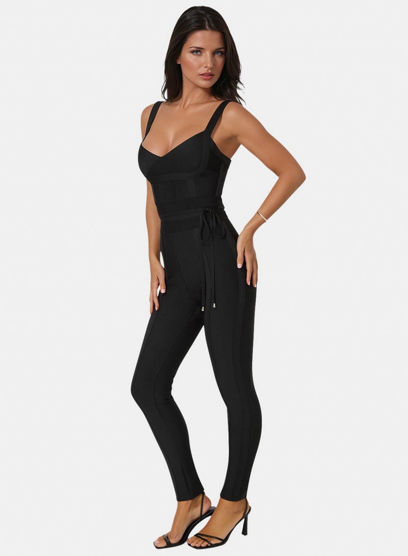 bebe Bandage Knit Sleeveless Catsuit - Image 4