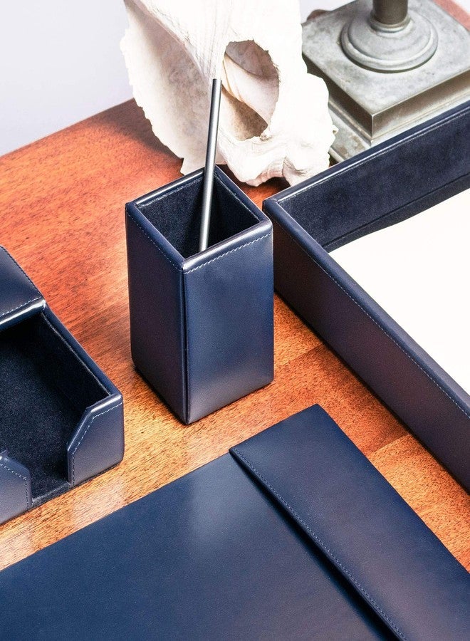 داكاسو حامل أقلام رصاص من الجلد المُلصق باللون الأزرق الداكن من داكاسو - Image 5