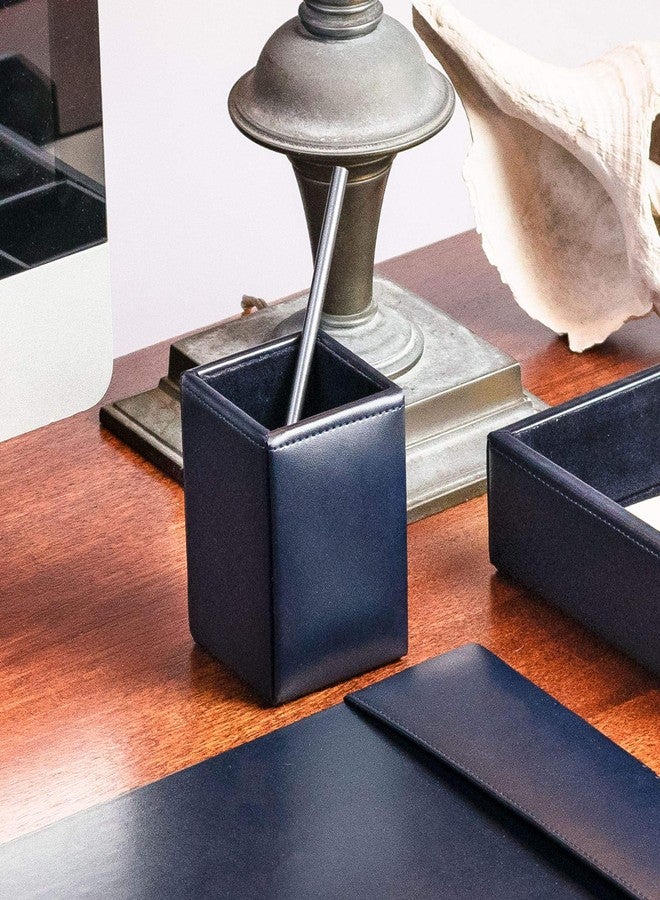 داكاسو حامل أقلام رصاص من الجلد المُلصق باللون الأزرق الداكن من داكاسو - Image 4