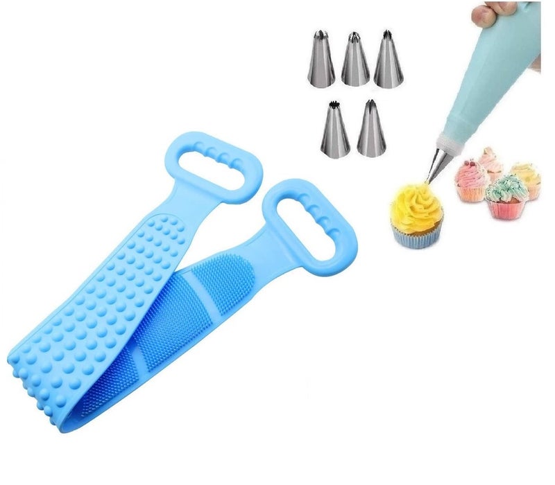 FIRST FRONT First Front 6pcs Nozzle with Scrub Belt Pack of 2 Multicolour  - Image 1