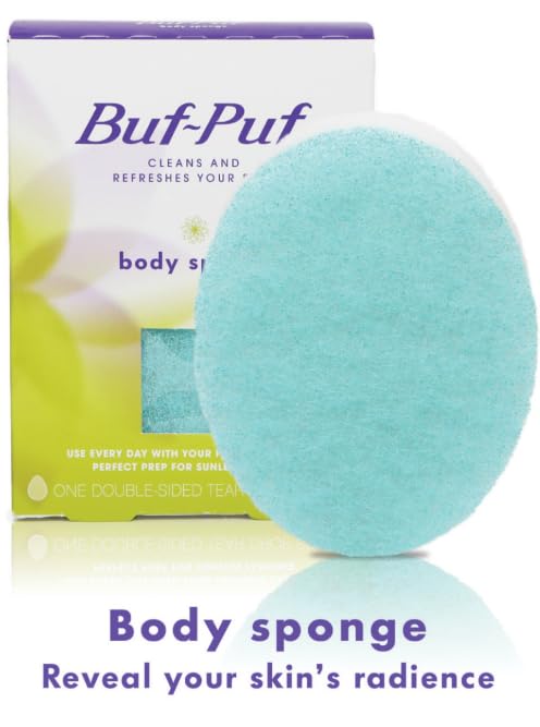 Buf-Puf Body Sponge, Bath Sponge, Dermatologist Developed, Cleanses Skin of Dirt, and Excess Oil, Reusable, Exfoliating, 4 Count - Image 2