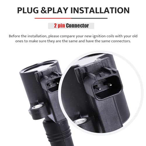 NPAUTO مجموعة حزمة ملف الإشعال من 8 قطع بديل لـ V8 3.9 فورد ثندربيرد، 4.0 لينكولن LS، جاكوار S Type، 2000 2001 2002 2003 2004 2005، FD506 DG515 - Image 5