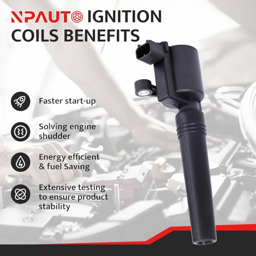 NPAUTO مجموعة حزمة ملف الإشعال من 8 قطع بديل لـ V8 3.9 فورد ثندربيرد، 4.0 لينكولن LS، جاكوار S Type، 2000 2001 2002 2003 2004 2005، FD506 DG515 - Image 2