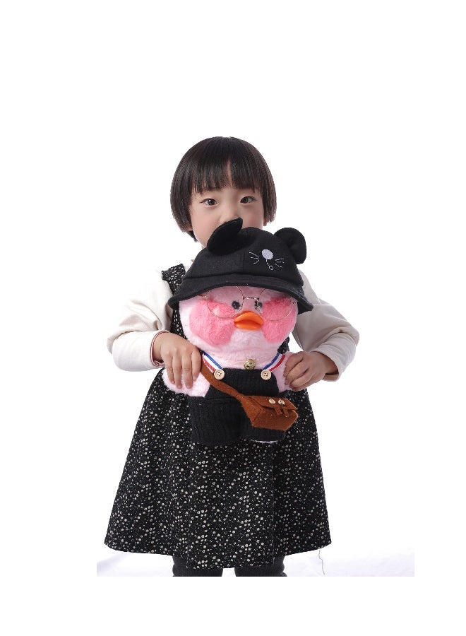 Duck Stuffed Animal Toy Yellow Duck Stuffed Animal Toy Soft Plush Toy for Kids Girls DIY Hugglable Plush Toy with Cute Hat and Costume Best Gifts for Duckling with Glasses 12inch 30cm  - Image 2