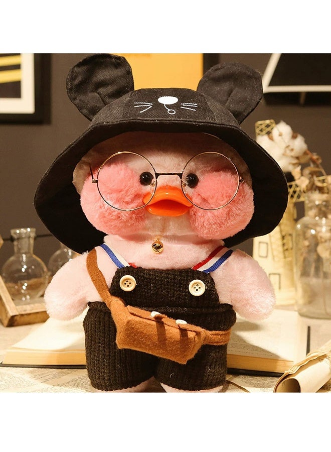Duck Stuffed Animal Toy Yellow Duck Stuffed Animal Toy Soft Plush Toy for Kids Girls DIY Hugglable Plush Toy with Cute Hat and Costume Best Gifts for Duckling with Glasses 12inch 30cm  - Image 1