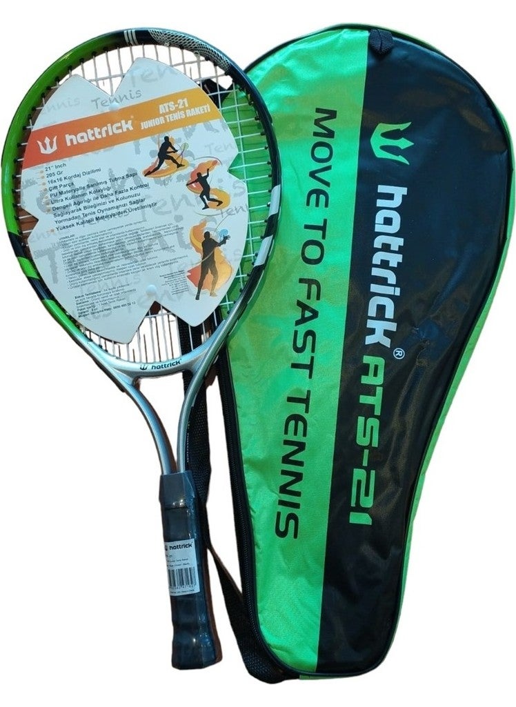 Hattrick Hattrıck ATS21 Junior Tennis Racket 21 Inch 205GR Green Black 